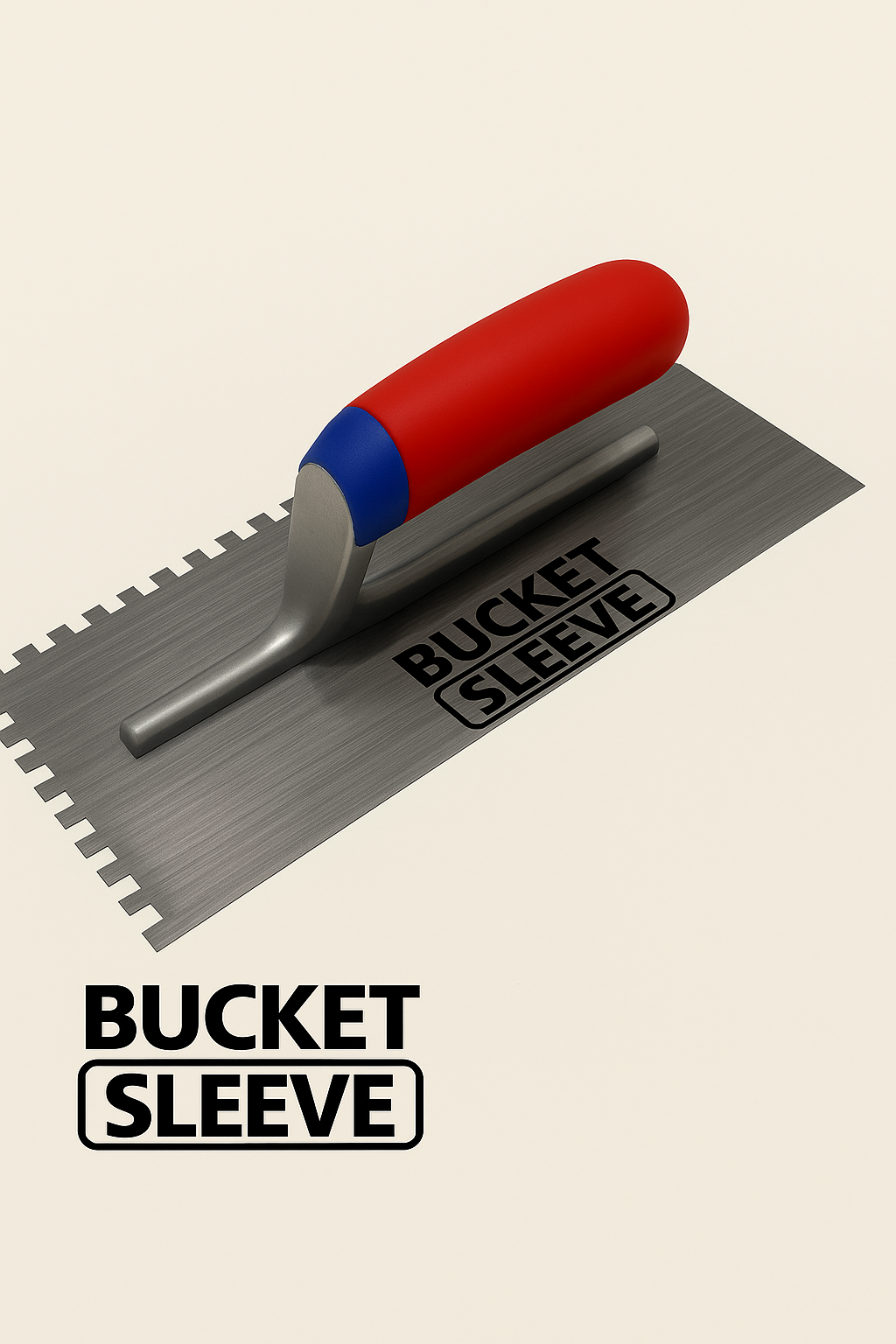 High Carbon Steel Notched Trowel 280mm x 114mm — 6.4mm Square Notch